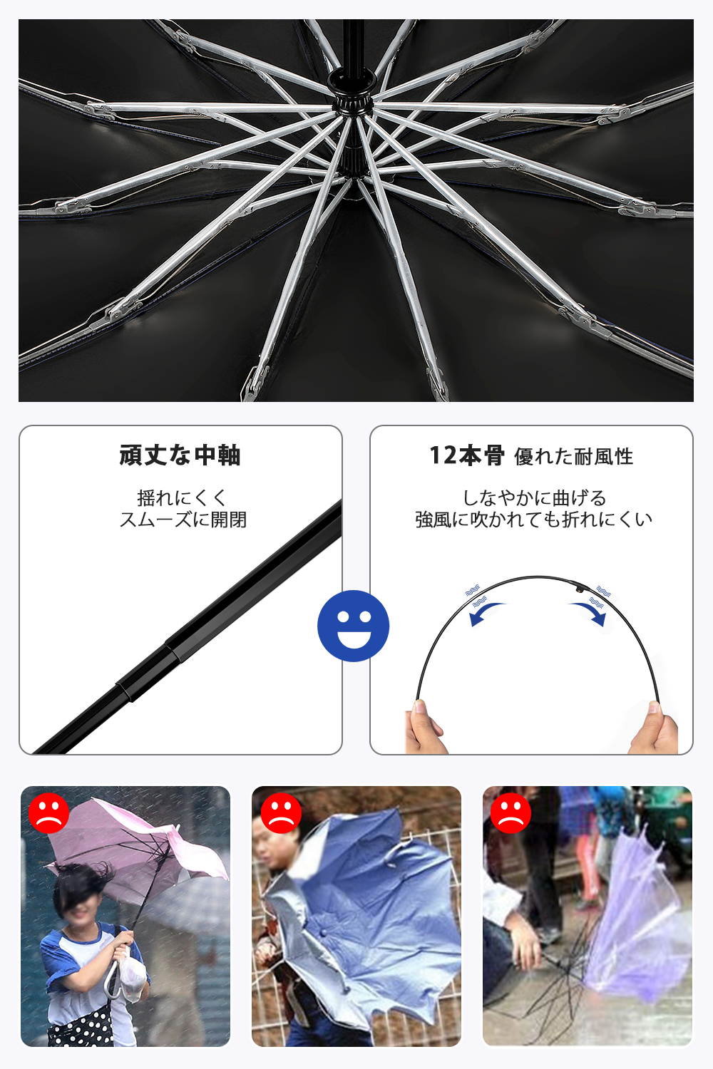 【超大サイズ・12本骨】 折りたたみ傘 ワンタッチ自動開閉 メンズ傘 大きい 逆折り式 折り畳み傘 風に強い テフロン加工 耐風撥水 丈夫耐久 折りたたみ日傘 遮光遮熱 UVカット 晴雨兼用傘 梅雨対策 台風対応 豪雨対応 メンズ レディース 母の日 父の日 ギフト
