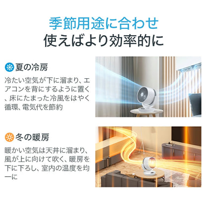 1台5役 強風 左右120°自動首振り 上下90°調整 静音 3モード 風量8段階 イオン発生 入/切タイマー 自然風/お休み/普通/モード 空気循環 換気 衣類乾燥 部屋干し 暑さ対策
