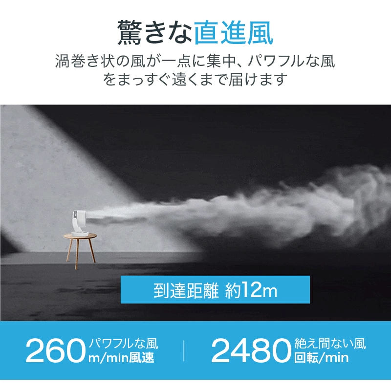 1台5役 強風 左右120°自動首振り 上下90°調整 静音 3モード 風量8段階 イオン発生 入/切タイマー 自然風/お休み/普通/モード 空気循環 換気 衣類乾燥 部屋干し 暑さ対策