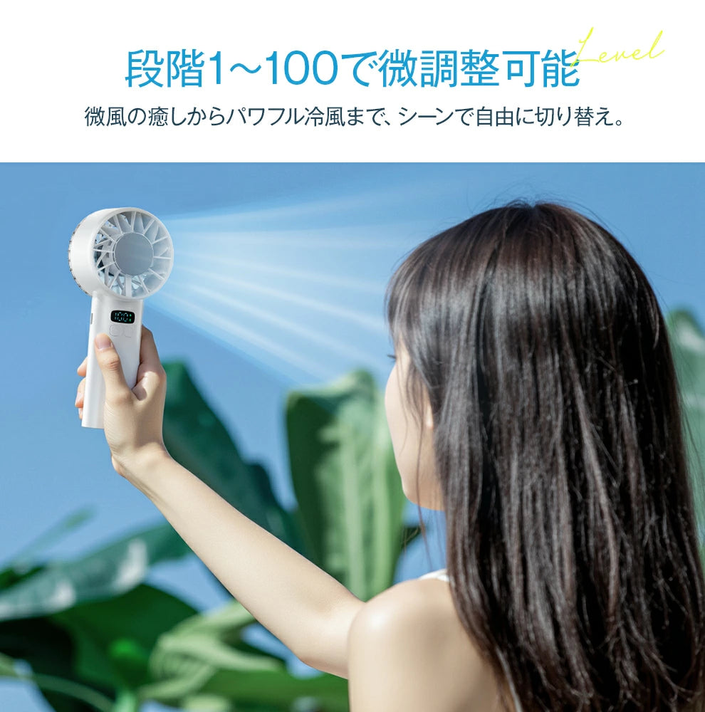 冷却ハンディファン 卓上扇風機 6000mAhバッテリー ハンディーファン ポータブル扇風機 瞬間冷感 USB充電式 夏対策 猛暑 涼しい おしゃれ 御歳暮 ギフト