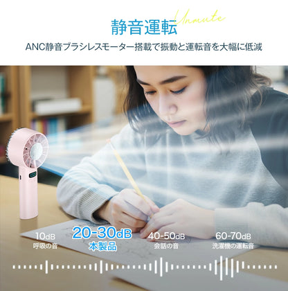 冷却ハンディファン 卓上扇風機 6000mAhバッテリー ハンディーファン ポータブル扇風機 瞬間冷感 USB充電式 夏対策 猛暑 涼しい おしゃれ 御歳暮 ギフト
