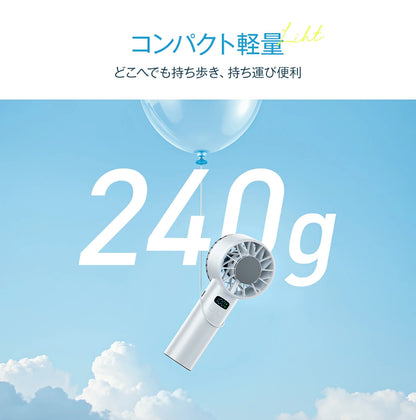 冷却ハンディファン 卓上扇風機 6000mAhバッテリー ハンディーファン ポータブル扇風機 瞬間冷感 USB充電式 夏対策 猛暑 涼しい おしゃれ 御歳暮 ギフト